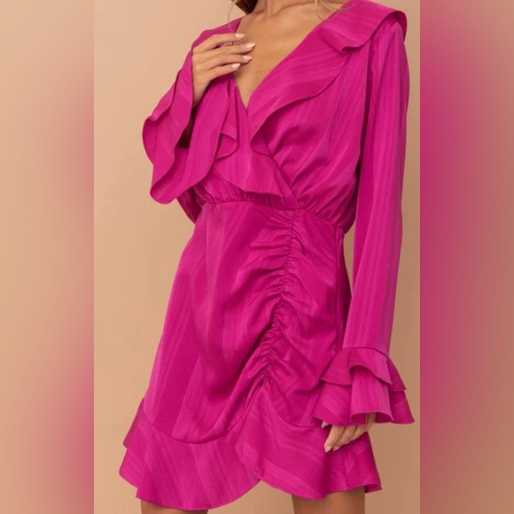 Freeme Mini Dress Fuchsia Large - Picture 2 of 4